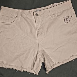 Time and Tru Light White Jean Shorts